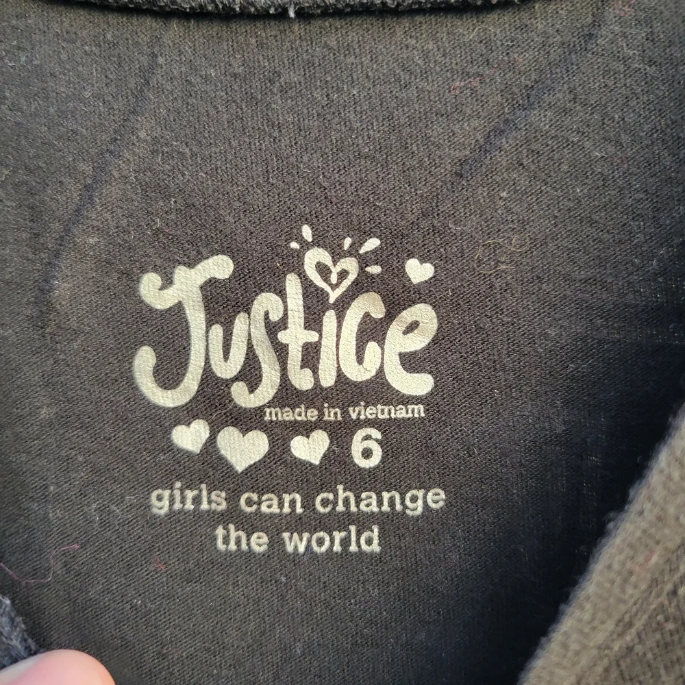 Justice mustache Christmas tree presents top shirt 6 glitter